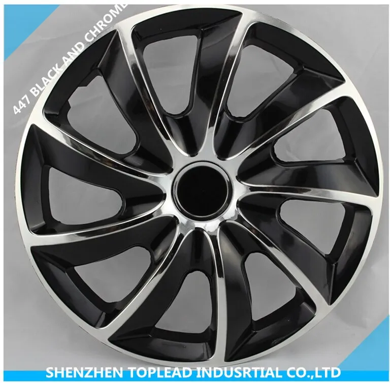 black plastic hubcaps