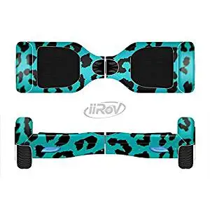 The Hot Teal Vector Leopard Print Full-Body Wrap Skin Kit for the iiRov HoverBoards and other Scooter (HOVERBOARD NOT INCLUDED)