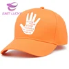 Custom Orange Color Travel Sublimation Hand Cotton Baseball Cap / Hat