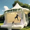 Hot Commercial Inflatable White Wedding Jumping Bouncy Castle For Adult