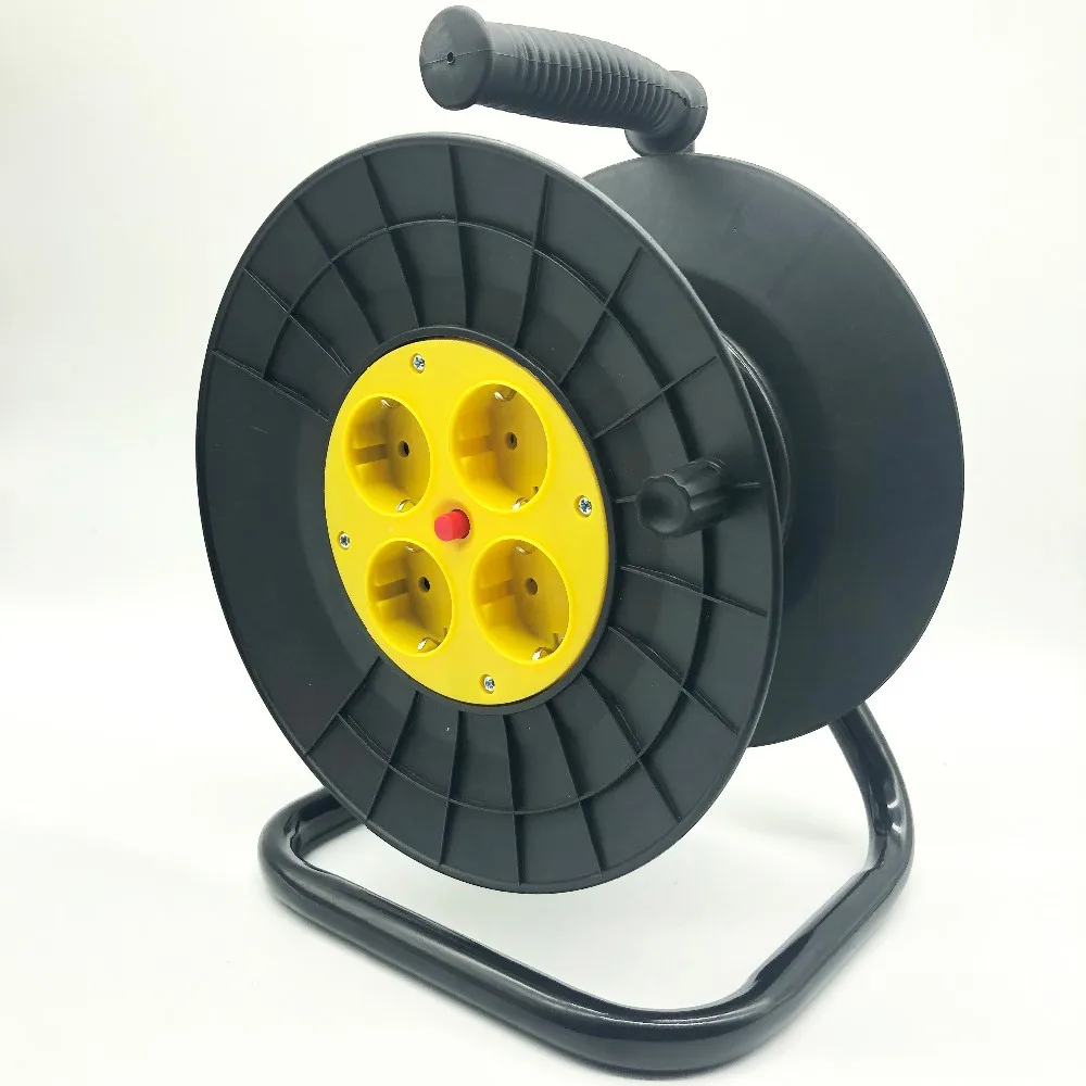 Power Reel 50m Sizes Electric Retractable Cable Reel European Extension 