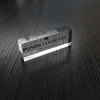 where to buy company logo block plexiglass type Company name tag and company logo on acrylic block