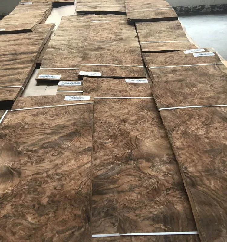 Aaa Grade 0.6mm Rotary Cut Walnut Burl Veneer For Wall Panel Buy Burl