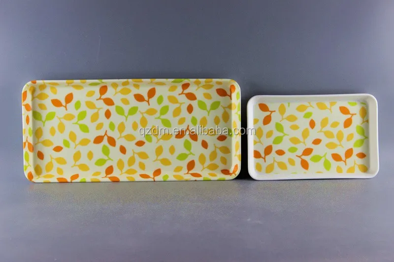 Large And Small Anti-Slip Face Melamine Tray Set Of 2 Piece