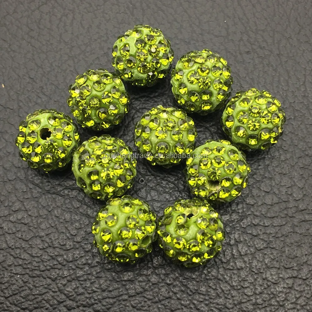 100 Pcs Round Clay Rhinestone Spacer Beads 6mm - Disco Ball Crystal Beads For Jewelry Making