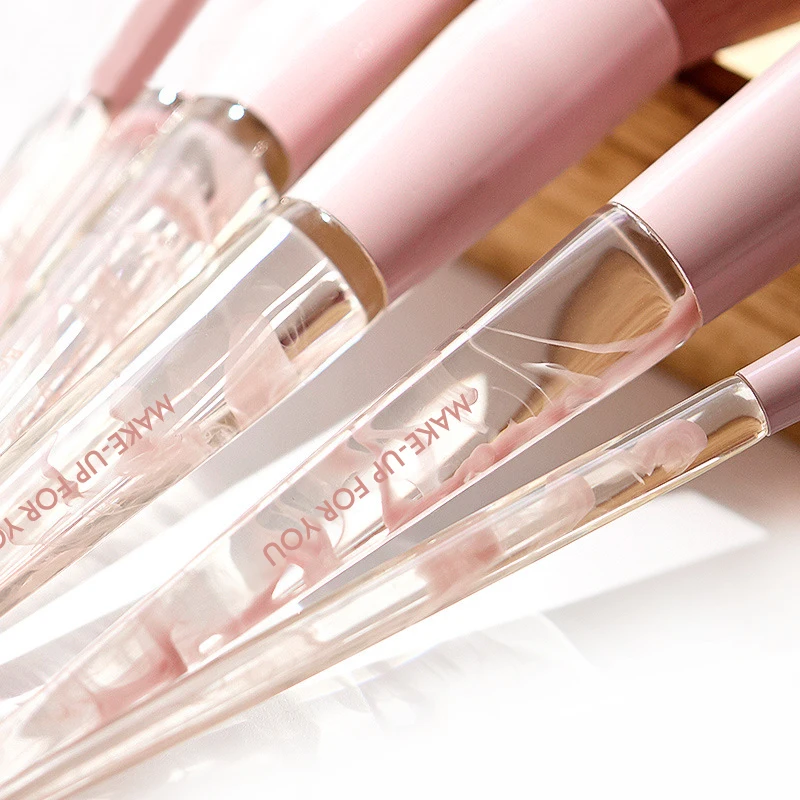 Smoky Acrylic Handle Makeup Brush Set