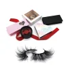 Homay Custom Packaging Vegan False Eyelash Manufacturers Private Label Faux Mink Silk Lashes Vendor 3D Mink 25mm Eyelashes