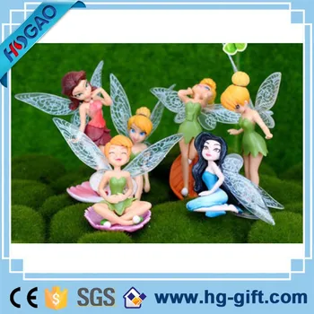 6x Flower Fairy Pixie Flying Family Miniature Dollhouse Garden