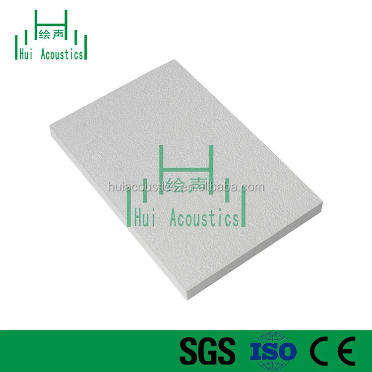 Acoustic Panel Fiberglass 600x600mm Ceiling Tile White Black