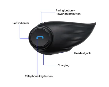2 Riders 800m Wireless Bluetooth Interphone For Motocyclist Bt
