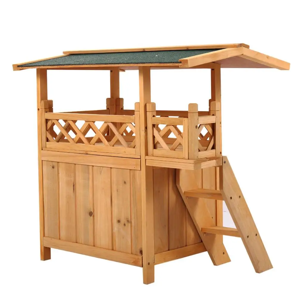Casa De Madera Para Mascotas,Para Perros Y Gatos,Impermeable,Para
