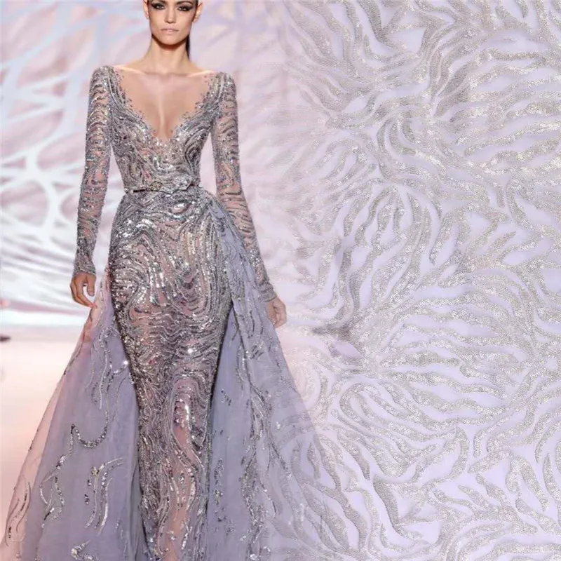 glitter fabric gown