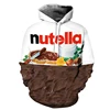 Nutella Pattern Men&Women Hoodies Couples Casual Style 3d Print Hoodie Hip Hop Autumn Winter Sweatshirts Hoody Tracksuits Tops