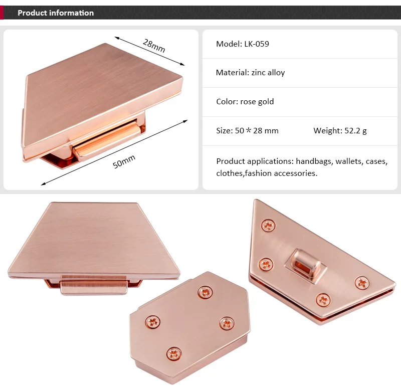 Push Lock For Handbags