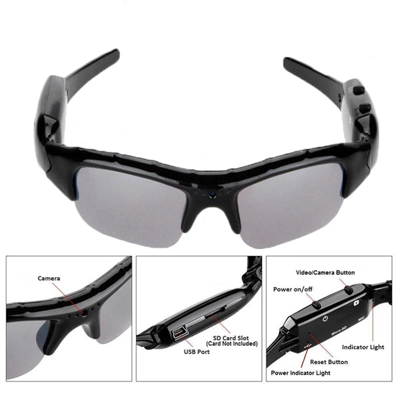 Sport Action Video Hidden Sunglasses Camera Price With Spy Glasses