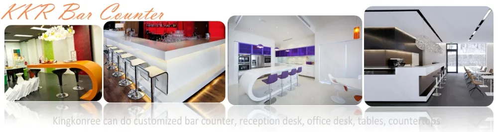Translucent Acrylic Solid Surface Bar Countertop Restaurant Bar