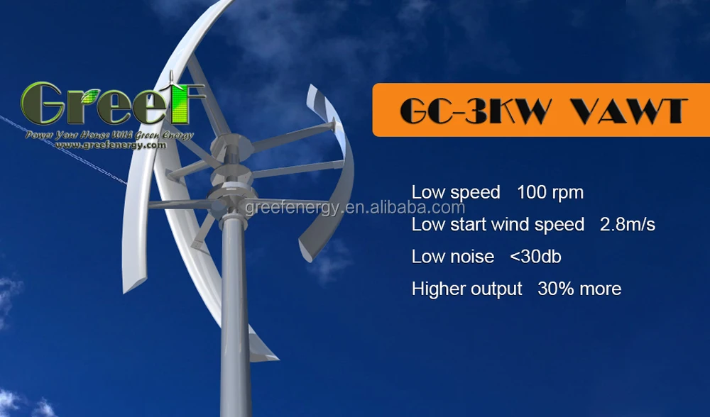 3KW Vertical axis turbina eolica/wind mill for home system