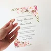 Classic Luxury Ceremony Elements Butterfly Shape Clear Acrylic Wedding Invitation Card Decorations Cards