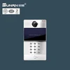 multi family door bell door security system wired door release digital video / audio intercom 6 apartments buildings