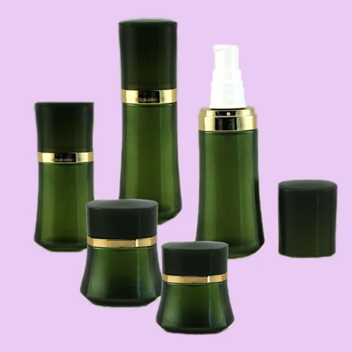 gbn19-008 50毫升 80毫升 100毫升深绿色的玻璃化妆品乳液瓶