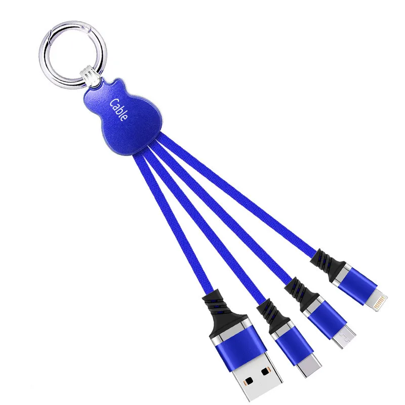 nylon braided 3 in 1USB cable Usb Data Charging Cable for phone - ANKUX.COM
