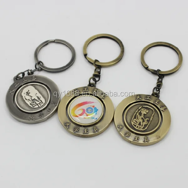 Custom Rotating Metal Keychain Spinning Metal Keychain Floating Metal ...