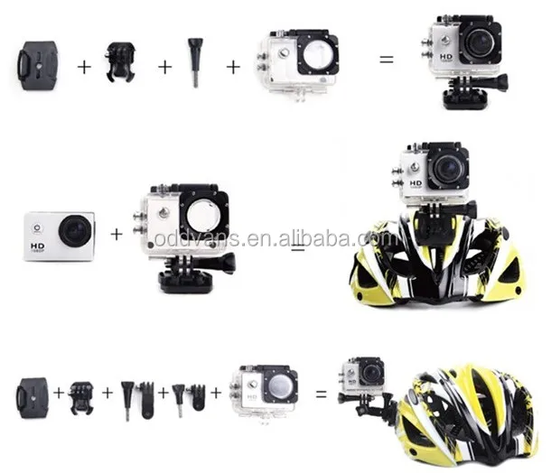 Full Hd 1080p Action Camera 30m Waterproof 12mp Sports Action Camera