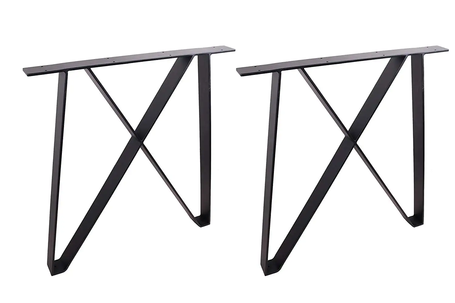28" Heavy Duty Dining Table Legs, X-shaped Solid Steel table legs, Office Table Legs,Computer Desk Legs,Industrial kitchen table legs,Black
