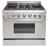 36 Inch 6 Burner Free Standing Gas Cookers Range Oven