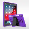 Silicone PC stand case with S-pen holder for APPLE iPad 9.7 2017 2018 cover
