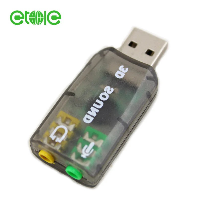 2 채널 외부 Usb 5.1 3d 사운드 카드 오디오 어댑터 Led 표시 등| Alibaba.com