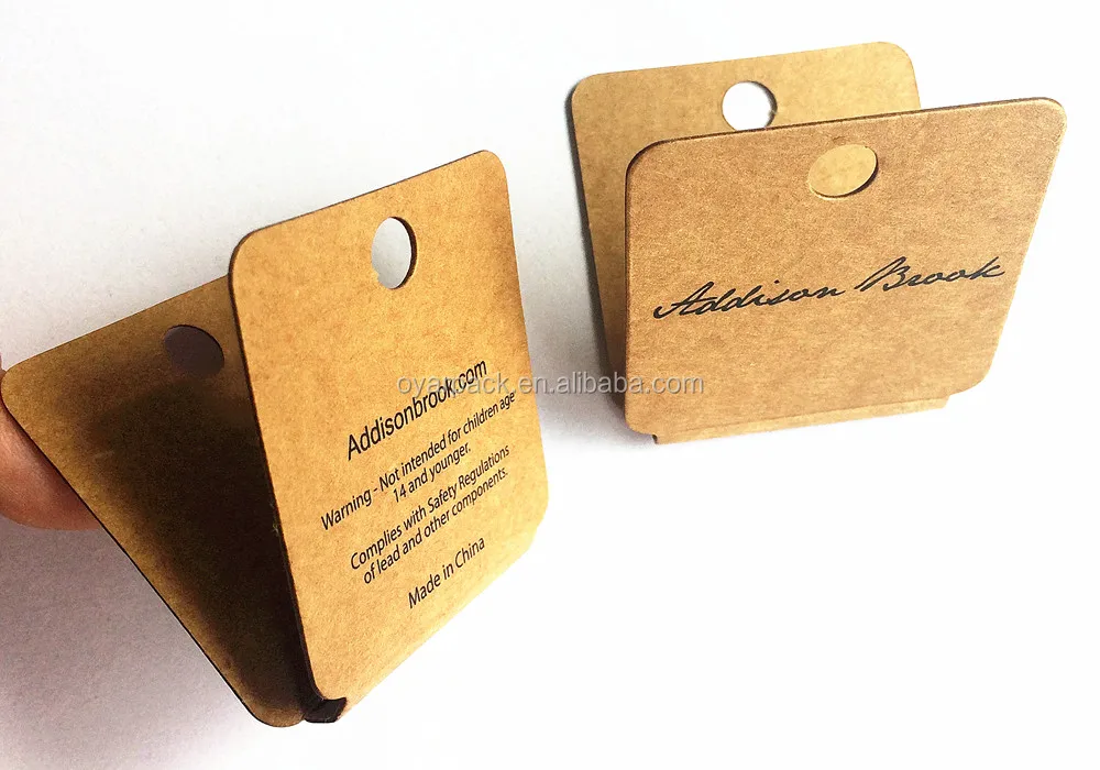 Custom Logo Printing Kraft Paper Card For Earring Jewelry Buy Paper