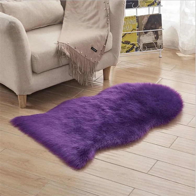 Creative Shape Faux Fur Bedroom Floor Mats,Various Colors Floor Mats