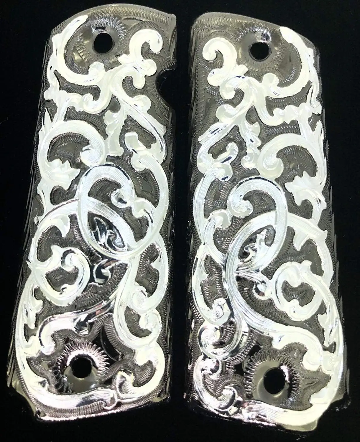 2.5 Inch Metal Collar Stiffeners MODERN GOODS SHOP Stainless Steel Collar Stays With Laser Engraved Mussel Design Made In USA
