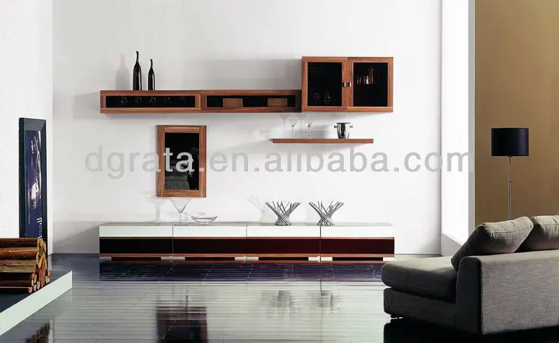 2013 moderno pared tv unidades de muebles en e1 aglomerado sólido ... Mueble sala tv