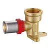 brass press fitting for multilayer pipe wall-plate female elbow pipe fitting