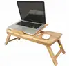 Korean Bamboo portable small computer desk foldable study table height adjustable antique wooden folding table