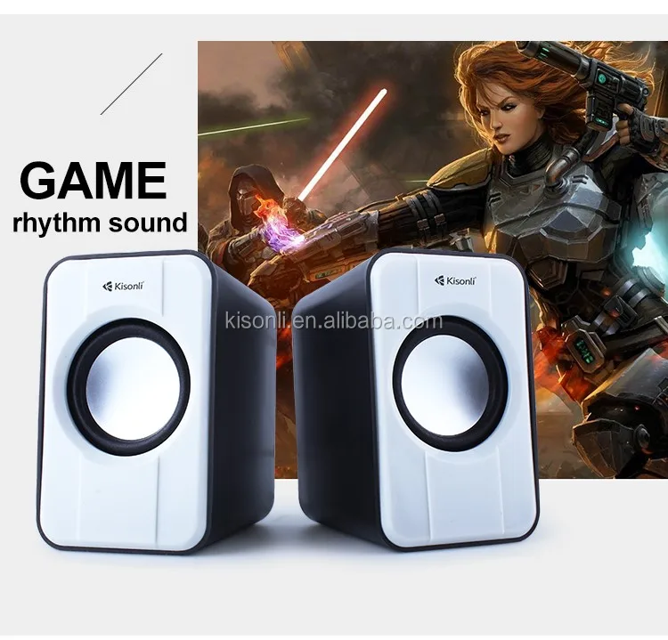 Hottest 2.0 Desktop Amplifier Subwoofer Usb Connect Laptop Speaker Pc