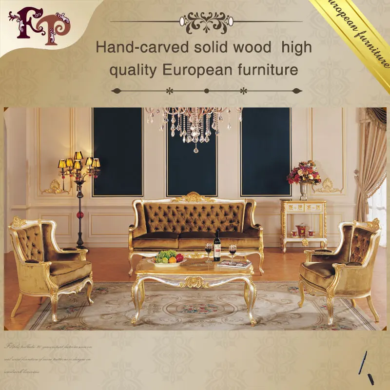 2015 nuevo diseño sofá sofá muebles de la sala set estilo clásico