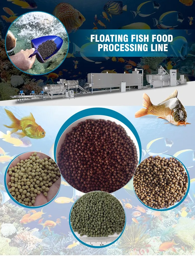 Small high quality auto floating fish feed food making extruder pellet fish food machine cost price in india