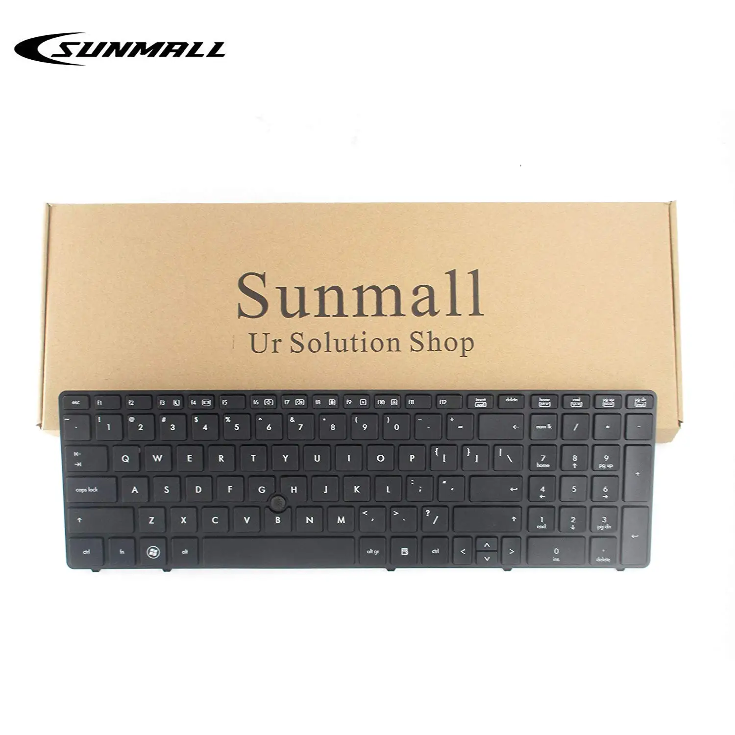 For HP Probook 8560W 8560 8570W Laptop keyboard UK Black Frame With Point stick