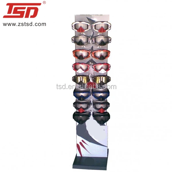 Retail Store Floor Ski Goggles Display Rack,Metal Display Stand For