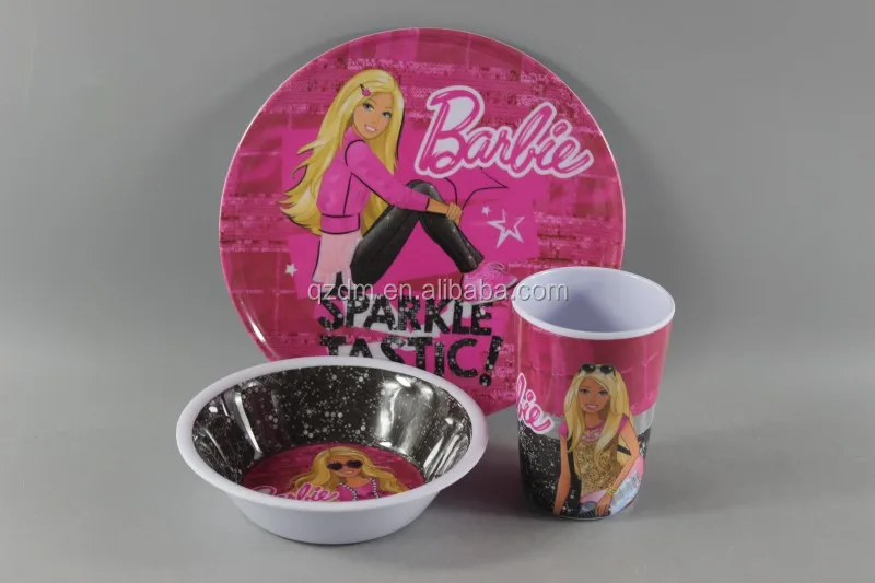 Customized design 3pcs Melamine Kids dinner set
