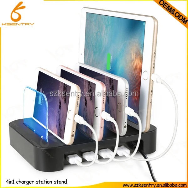 Top sale battery quick charger 4-port USB charging dock station