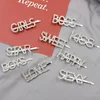 Hot selling fashion word hair clip bling letter hairpin rhinestone hair clips for women girls