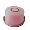Clear plastic bread box with lid/ Plastic reusable cake containers/Larger round cake box with handle
