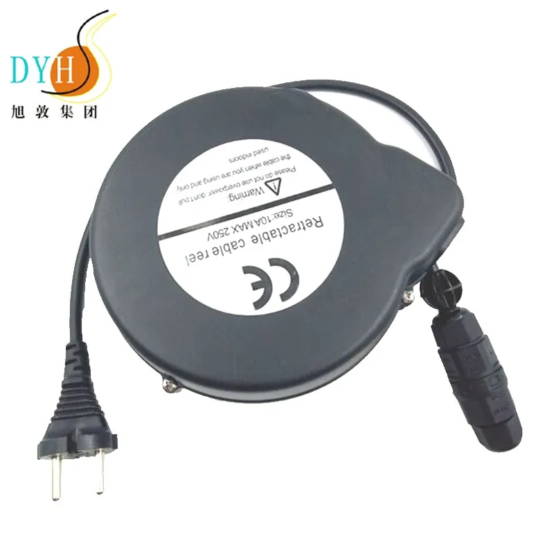 Spring Return Power Extension Cable Retractor Retractable Cord Reel ...