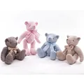 2017 New High Quality Bowknot Plush Toys Knitting Teddy Bear Doll Kawaii Small Plush Toys Stuffed