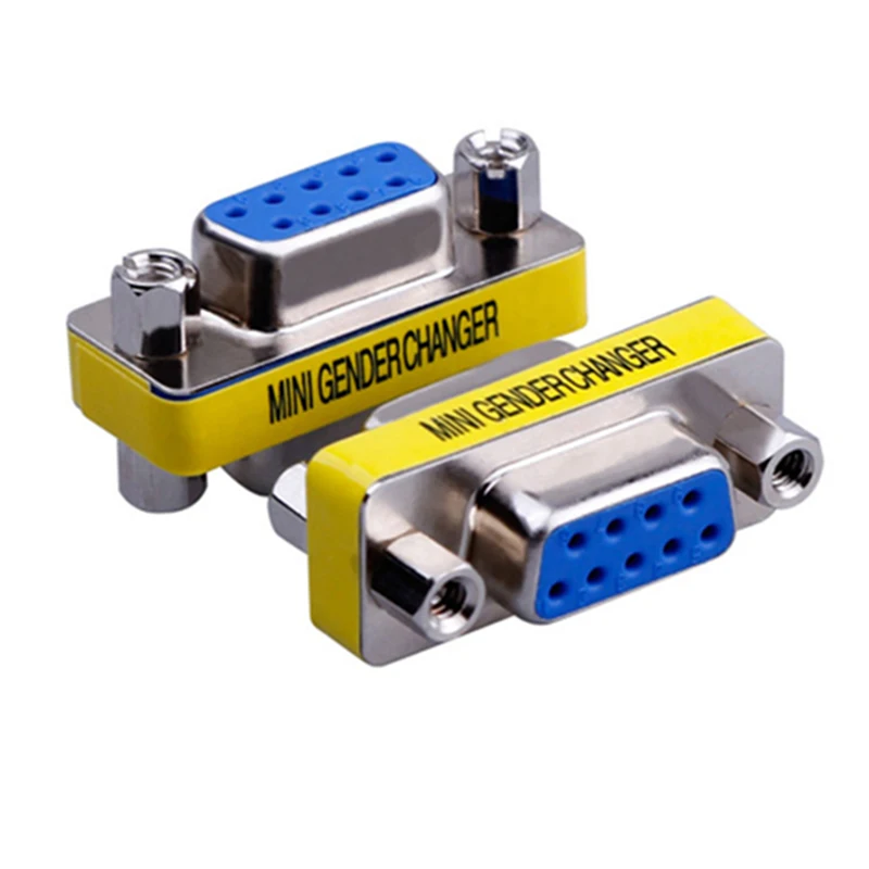 Serial RS-232 DB9 9 Pin Female to Female F//F Gender Changer Coupler Adapter CYC