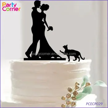 Dengan Siluet Anjing Wedding Cake Topper Wedding Cake Topper Bride